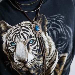 Vintage White Tiger Graphic Tee L